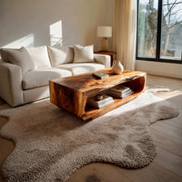 Hollow Box Coffee Table with a Live Edge Front Rim, view 8