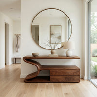 Ribbonfold Console Table, Hand-Shaped from Solid Walnut, view 8