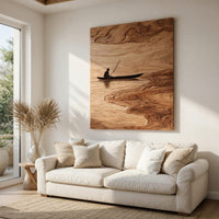 Palm Meridian Sunburst Carved Wall Relief Panel, view 8 — view 8