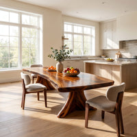 Scandinavian Natural Edge Dining Table For Casual Dining Space, view 8