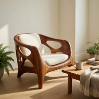Solid Wood Chair Sculptural Lounge Patio, view 8
