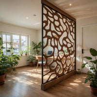 Solid Wood Room Divider With Openwork Bedroom, view 8