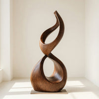 Solid Wood Sculpture Wall Art Rustic Large Outdoor Garden, view 8