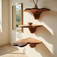 Solid Wood Mushroom Shelf Handcrafted Solid Bedroom, II, view 8