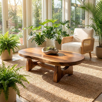 Organic Oval Coffee Table For Loft Living, view 8