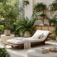 Solid Wood Day Bed Rustic Solid Garden Daybed Bedroom Furniture Decoration, view 8