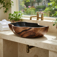 Solid Wood Sink Vanity Mid Century Bathroom Decor, view 8