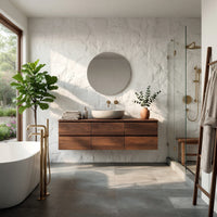 Solid Wood Bathroom Vanity Floating With 2 Tiers Drawer, view 8
