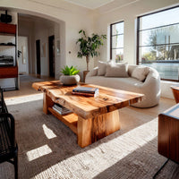 Live Edge Coffee Table for a Quiet Living Room Corner, view 8