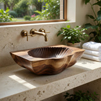 Solid Wood Sink Vanity Wall Mounted Bathroom Floating Bathroom, view 8