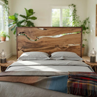 Solid Wood Headboard Live Edge With Natural Woodgrain, view 8