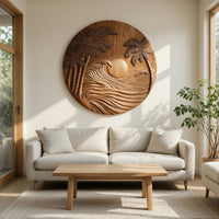 Where the Sun Sits Down in the Surf, Round Wall Relief, view 8 — view 8
