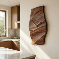 Solid Wood Clock Natural Grain Art Wall Living Room, view 8