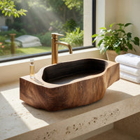 Solid Wood Sink Vanity Handcrafted Wall Mounted Bathroom, view 8