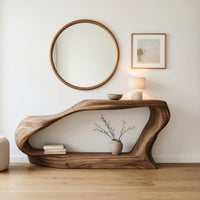 Closed Loop Console Table Carved as One Ribbon, view 8