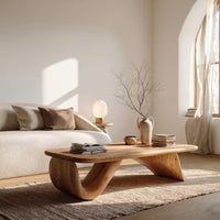 One Wave, Carved Solid Through: A Low Coffee Table, view 8