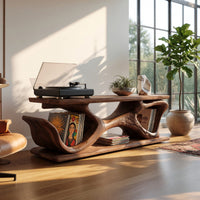 Solid Wood Record Player Stand Scandinavian Display Music Corner, view 8