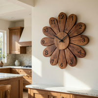 Solid Wood Clock Artisan Wall Contemporary Living Space, view 8