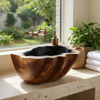 Solid Wood Sink Vanity Solid Clean Bathroom, view 8
