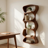 Solid Wood Wall Mounted Shelf Natural Living Room, view 8