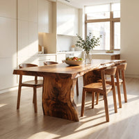 Rustic Live Edge Dining Table For Dining Area, view 8