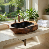 Solid Wood Sink Vanity Farmhouse Solid Bathroom, II, view 8