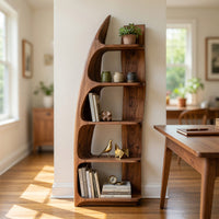 Solid Wood Standing Shelf Sculptural Hallway, view 8