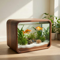 Solid Wood Aquarium Stand Nightstand With Storage Bedroom Living Room Display, view 8