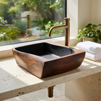 Solid Wood Sink Vanity Farmhouse Wall Mounted Bathroom Warm Bathroom, view 8