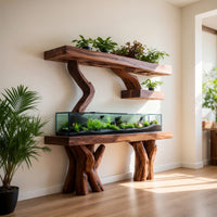 Solid Wood Aquarium Stand Elegant Stylish Living Space, view 8