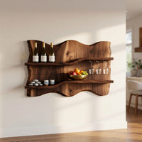 Solid Wood Wine Rack Bottle Storage Dining Space, view 8