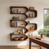 Solid Wood Wall Mounted Shelf Cozy Living Room, view 8