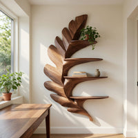 Solid Wood Wall Mounted Shelf Home Entrance, view 8