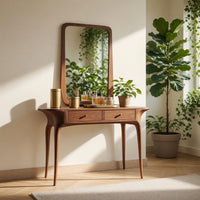 Solid Wood Dressing Table Elegant Handmade Vanity With Drawers Bedroom, view 8