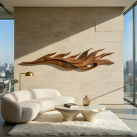 The Feather That Never Falls, a Walnut Wall Relief, view 8 — view 8