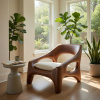 Solid Wood Chair Sculptural Outdoor Porch, view 8