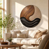 Scandinavian Abstract Wall Decor For Modern Farmhouse Interior, view 8