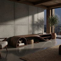 Driftwave Media Console with a Low Arched Base, view 9
