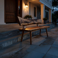Solid Wood Outdoor Garden Bench Minimal Green, view 9