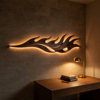 The Feather That Never Falls, a Walnut Wall Relief, view 9 — view 9
