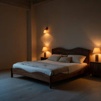 Solid Wood Bed Frame Luxury Set Headboard Bedroom, view 9
