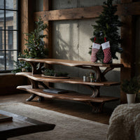Three-Tier TV Console for an Open Living Room Wall, view 9