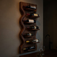 Solid Wood Wine Rack Dining Room Wall Storage, view 9