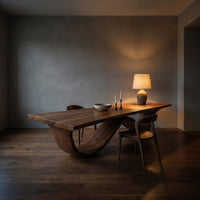 Minimalist Slab Dining Table For Compact Dining Area, view 9