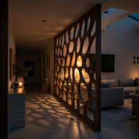 Solid Wood Room Divider Oval Living, view 9
