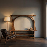 Wooden Tv Cabinet With Sculptural Branch Frame For Modern Living, view 9