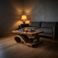 Organic Wood Coffee Table For Modern Lounge, view 9