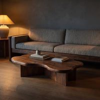 Organic Coffee Table With Cloud Shaped Tabletop For Home Decor, view 9