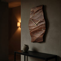 Solid Wood Clock Natural Grain Art Wall Living Room, view 9