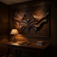 Bat With Open Wings, Carved Wood Wall Art, Made to Order, view 9 — view 9